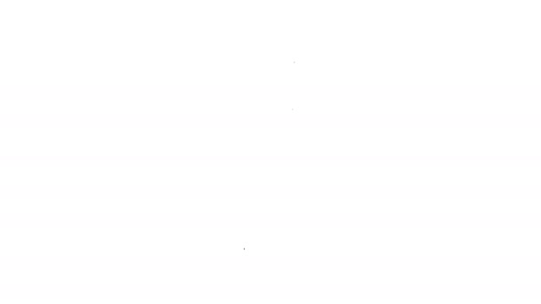 Línea negra Icono de bolsa de basura aislada sobre fondo blanco. Animación gráfica de vídeo 4K
 - Imágenes, Vídeo