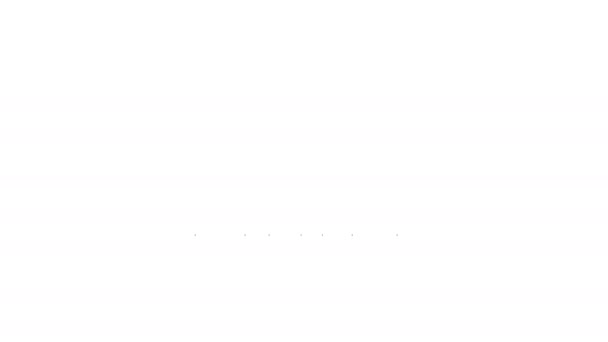 Línea negra Icono de código de barras aislado sobre fondo blanco. Animación gráfica de vídeo 4K
 - Metraje, vídeo