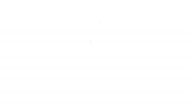 Černá čára Lékařská pila ikona izolované na bílém pozadí. Chirurgická pila určená pro amputaci končetin a před transplantací kostí. Grafická animace pohybu videa 4K - Záběry, video