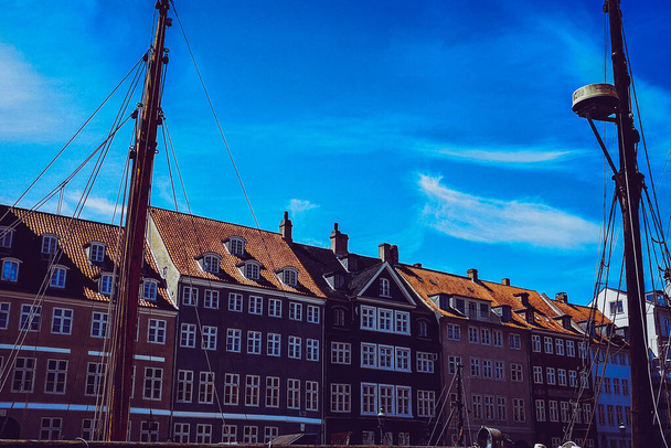 Kopenhag 'ın sokakları ve eğlence yerleri, Kopenhag gezisi. - Fotoğraf, Görsel