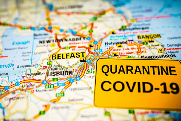 Belfast Coronavirus Covid-19 Karantina geçmişi - Fotoğraf, Görsel