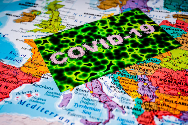 Europakarte Coronavirus Covid-19 Quarantäne - Foto, Bild