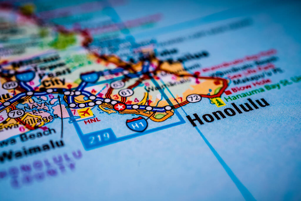 Mapa de viajes de Honolulu en Estados Unidos
 - Foto, Imagen