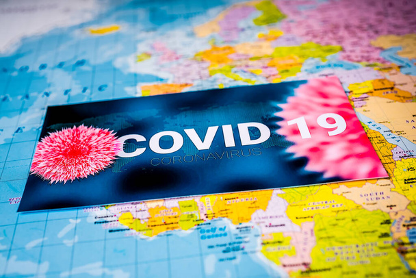 Światowy koronawirus Covid-19 Kontekst kwarantanny - Zdjęcie, obraz