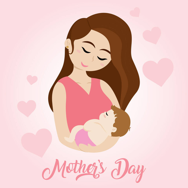 Happy mothers day card - Wektor, obraz