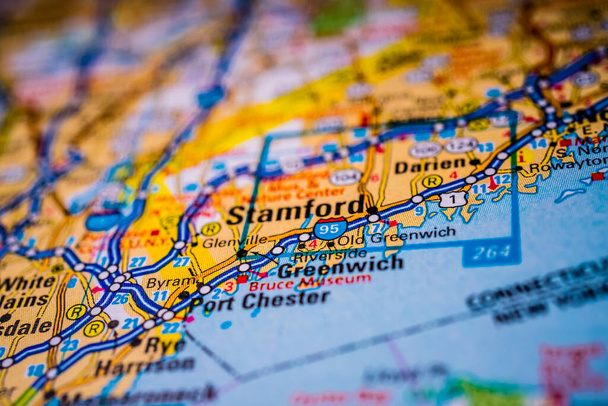 Stamford az Egyesült Államok térképe - Fotó, kép