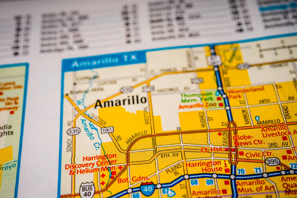 Mapa de viajes de Amarillo en Estados Unidos
 - Foto, Imagen