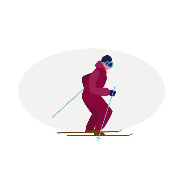> Ilustración de personajes deportivos. elemento de diseño de iconos planos - Vector, imagen