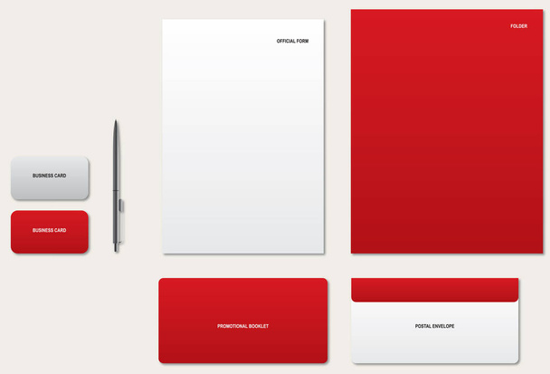 Set of office documents for placing a logo or brand - Vector, Image
