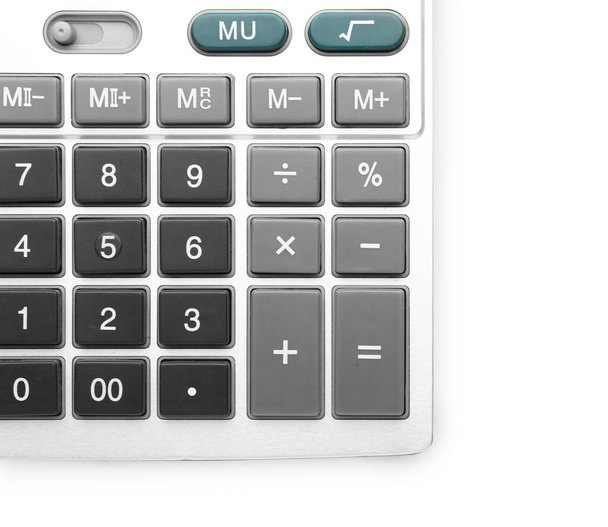 Calculadora moderna sobre fondo blanco - Foto, Imagen