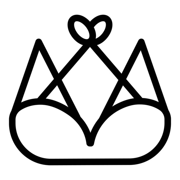 Swim bra icon, outline style - Vector, Image