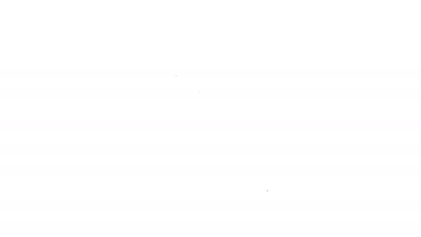 Linea nera Chirurgia medica Bisturi icona strumento isolato su sfondo bianco. Strumento medico. Animazione grafica 4K Video motion - Filmati, video