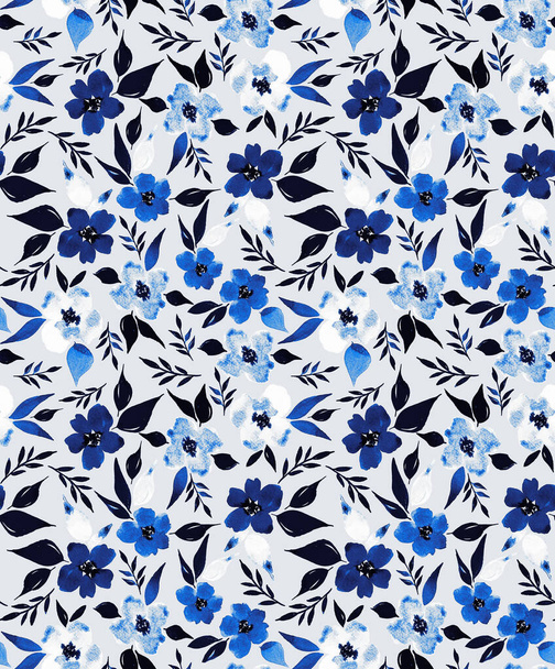 handgezeichnete nahtlose bunte helle Muster mit bunten Blumen - Foto, Bild