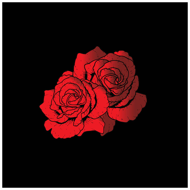 Modèle de logo rose rouge Illustration vectorielle
 - Vecteur, image
