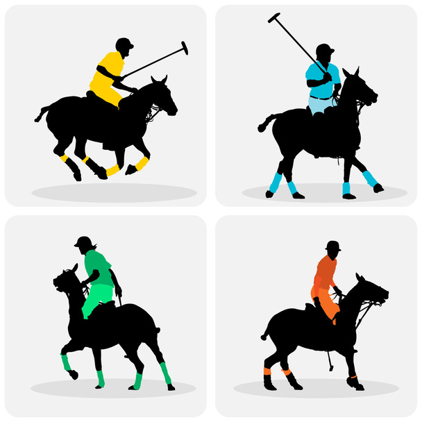 Polo players - Vector, Image