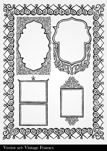 Vintage elements for frame or book cover, card - Vector, afbeelding