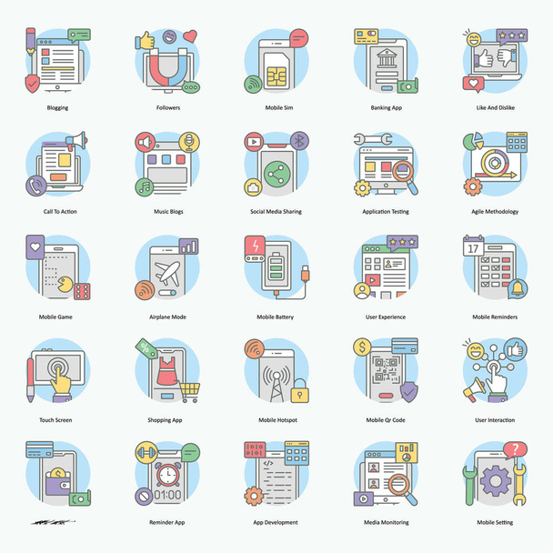 Creating a social media project could be as challenging as attaining marketing goals. This cool icons pack is portraying best vectors not in just social media nevertheless, other departments as well. Get hold on this set and enjoy downloading!  - Vector, Image