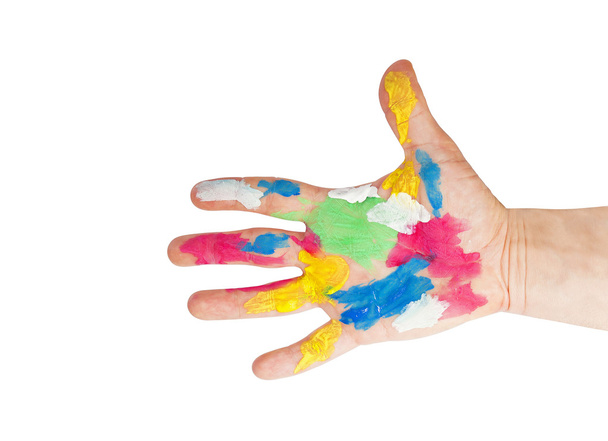 Mão colorida
 - Foto, Imagem
