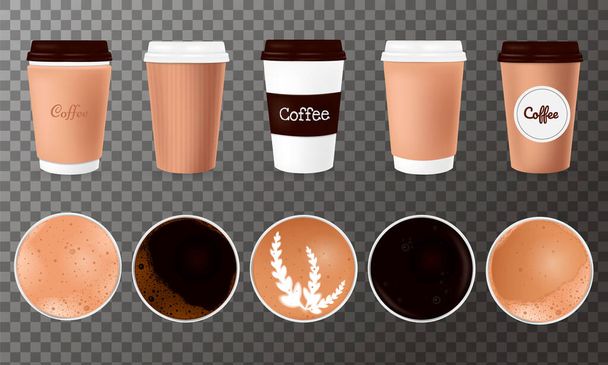 Tasse à café en papier réaliste
.  - Vecteur, image