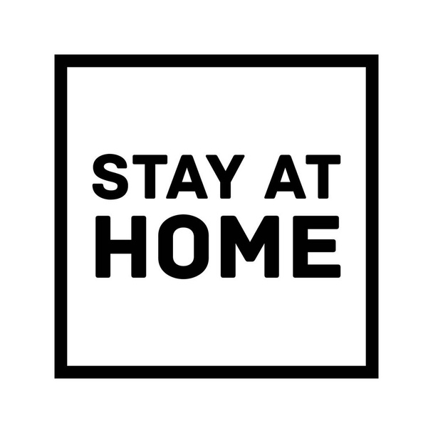 Stay home poster design vector. Design for self protection times and home awareness social media campaign and coronavirus prevention - Vector illustration. - Vector, Image