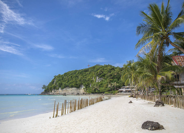 plage de sable blanc, île de Boracay, Philippines
. - Photo, image