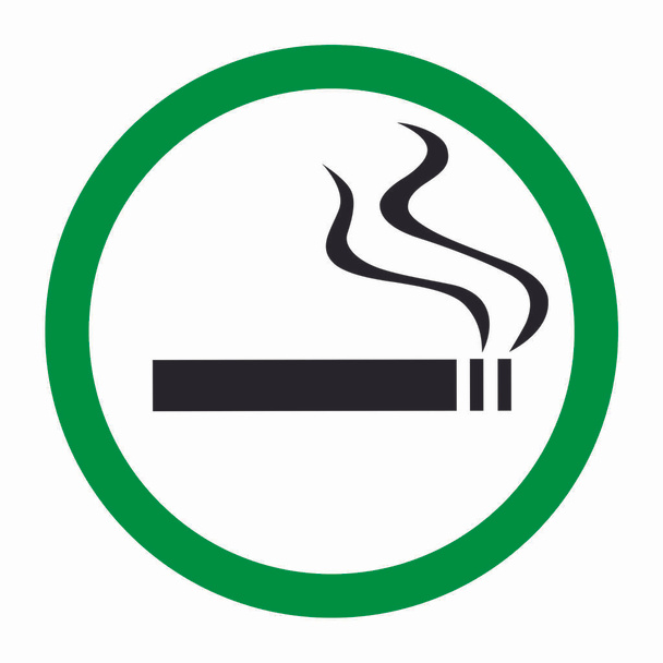 Zona de fumadores escrita "rea para Fumantes" en portugués brasileño
 - Vector, imagen