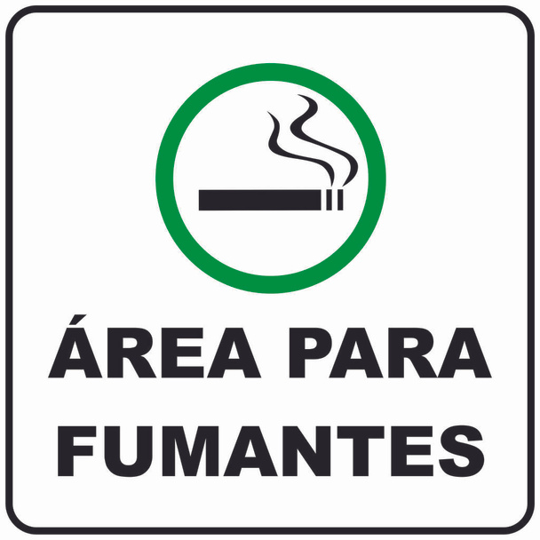 Χώροι καπνιστών "rea para Fumantes" στα Πορτογαλικά Βραζιλίας - Διάνυσμα, εικόνα