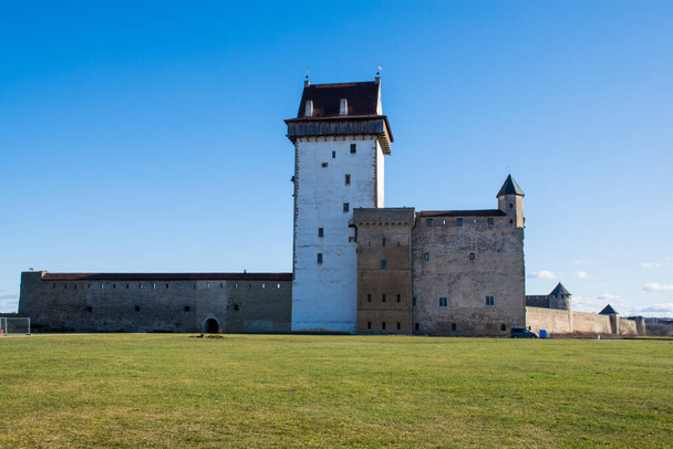 view of Hermann castle in Narva, Estonia - Fotó, kép