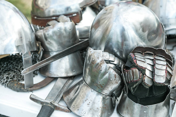 Knights metal glove. Element protective armor - Foto, Imagem
