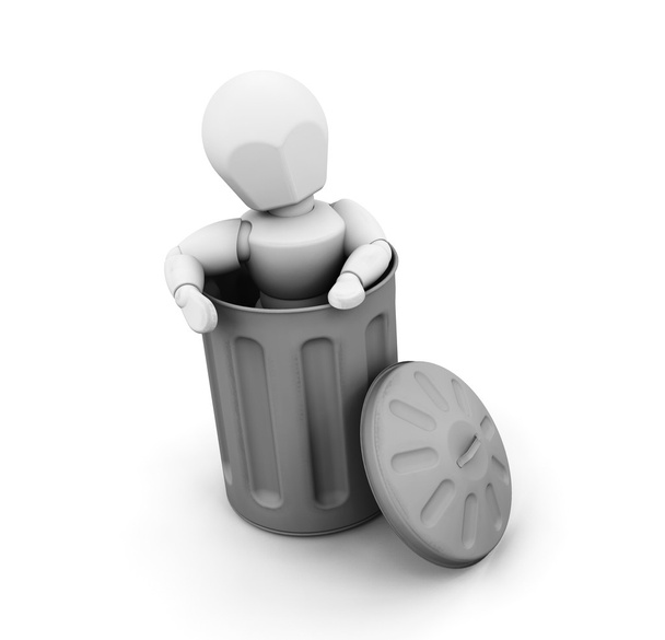 Person in trash can - Photo, Image