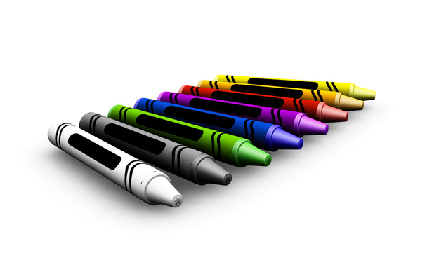 Crayons.
 - Foto, Imagem