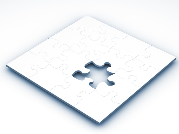 Unvollendetes Puzzle - Foto, Bild