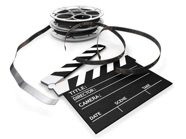 Film reels and clapper board - Photo, Image