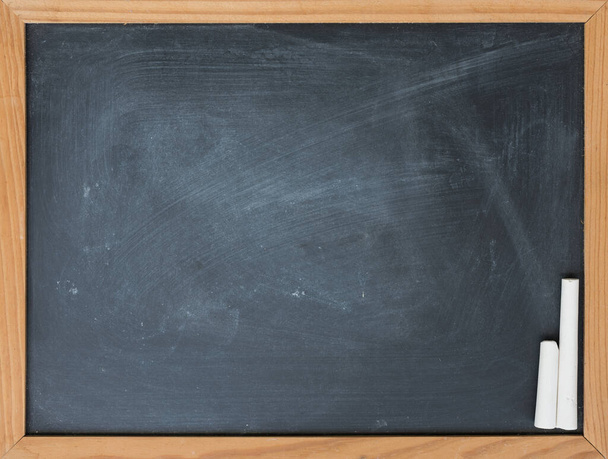 Blank black board,white chalk  background,top view - Photo, Image