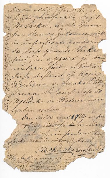 Old german handwriting - circa 1881 - Zdjęcie, obraz