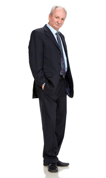Senior full length businessman - Fotó, kép