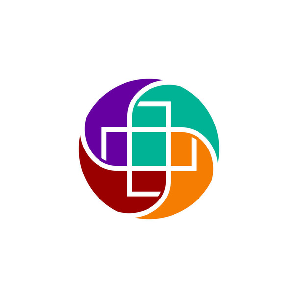 Шаблон логотипа клиники медицинского здоровья
  - Вектор,изображение