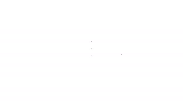 Czarna linia Tęczowa ikona izolowana na białym tle. 4K Animacja graficzna ruchu wideo - Materiał filmowy, wideo