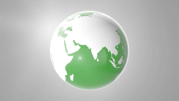 Grüne Erde Globus rotierenden, Endlosschleife, loopable Szene. 4k. - Filmmaterial, Video