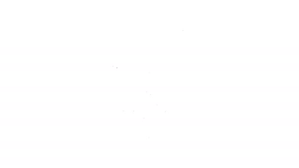 Medaglia di pallacanestro linea nera con icona del nastro isolato su sfondo bianco. Animazione grafica 4K Video motion
 - Filmati, video