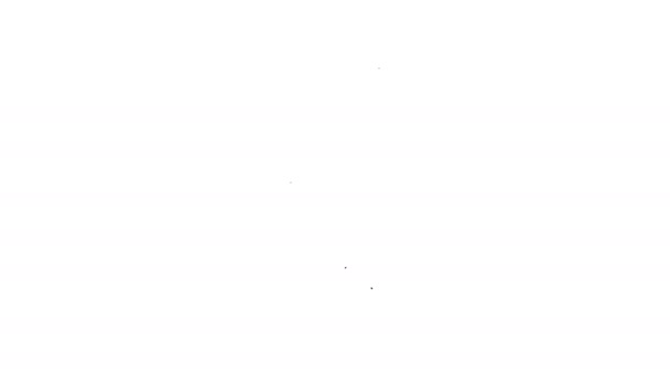 Línea negra Medalla de baloncesto con icono de cinta aislada sobre fondo blanco. Animación gráfica de vídeo 4K
 - Imágenes, Vídeo