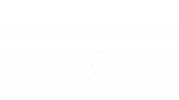 Черная линия Баскетбольная медаль с иконкой ленты изолированы на белом фоне. Видеографическая анимация 4K
 - Кадры, видео