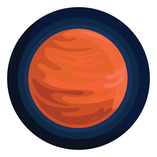 Mars planet, illustration, vector on white background - Vector, Image