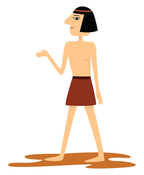 Egipski mężczyzna, ilustracja, wektor na białym tle - Wektor, obraz