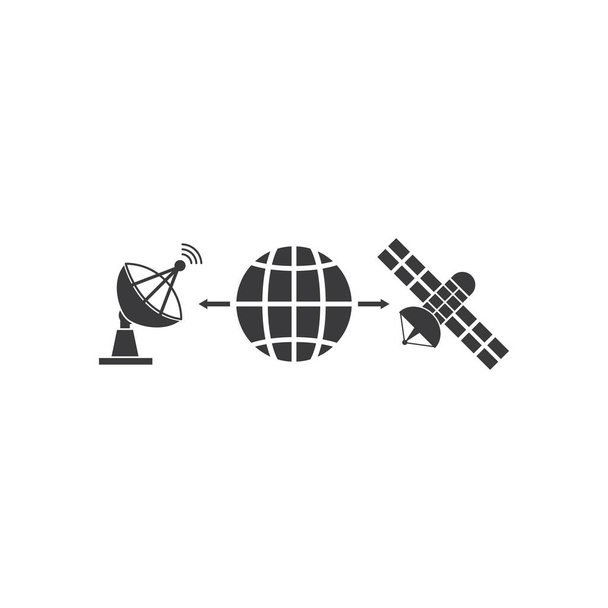 Image icône satellite vecteur plat design - Vecteur, image