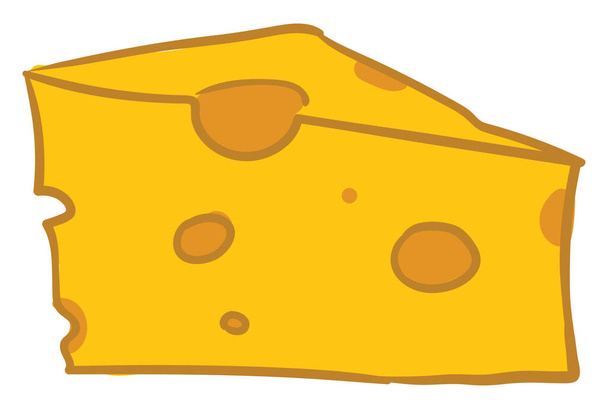 Κινούμενο τυρί, εικονογράφηση, διάνυσμα σε λευκό φόντο - Διάνυσμα, εικόνα