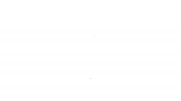 Ligne noire icône ouvre-bouteille isolé sur fond blanc. Animation graphique de mouvement vidéo 4K - Séquence, vidéo