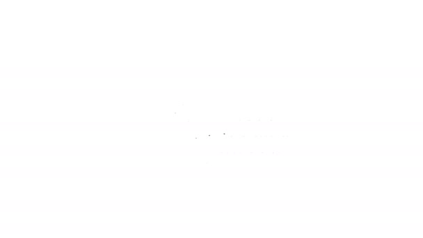 Moeda de linha preta para ícone do jogo isolado no fundo branco. Animação gráfica em movimento de vídeo 4K
 - Filmagem, Vídeo