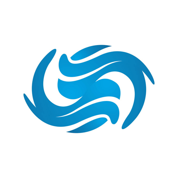splash of water logo design vector symbol water wave logo design vector symbol and icon illustration - Vektor, kép