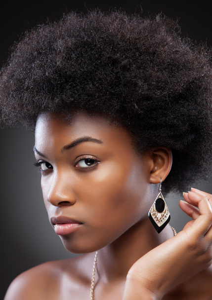 Beautiful black woman - Фото, изображение